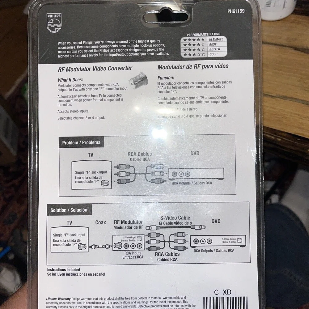 Philips‎ RF Modulator Video Converter with S Video Input - PH61159